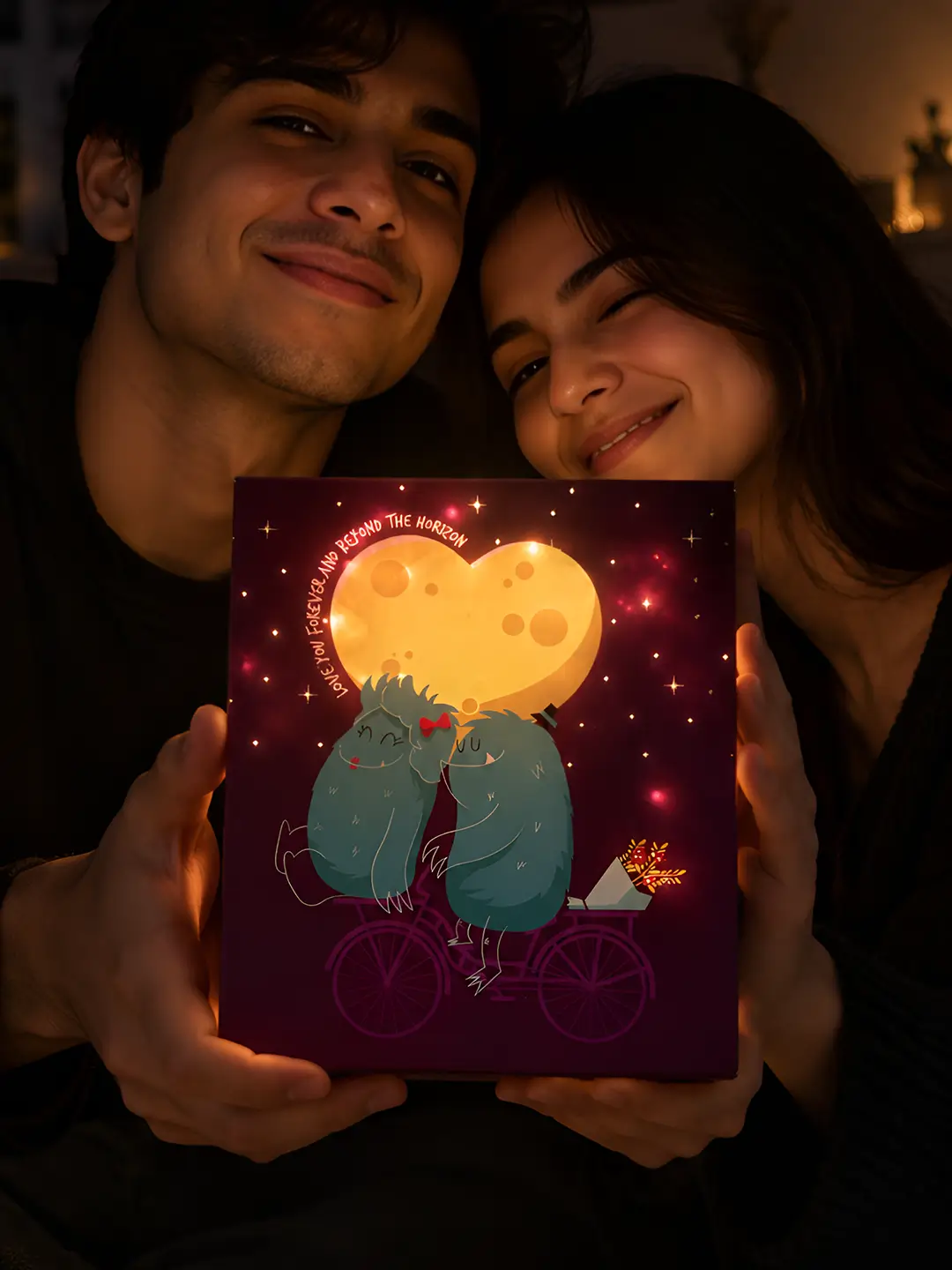 Love Beyond Horizon Lightup Card – Glow Up Box Greeting Card for Romantic Gifting