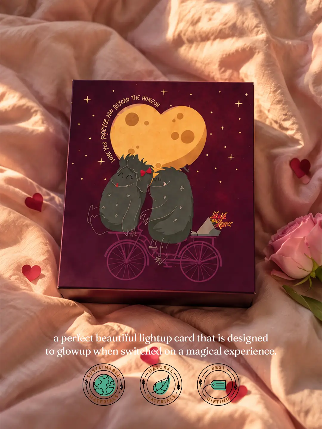 Love Beyond Horizon Lightup Card – Glow Up Box Greeting Card for Romantic Gifting