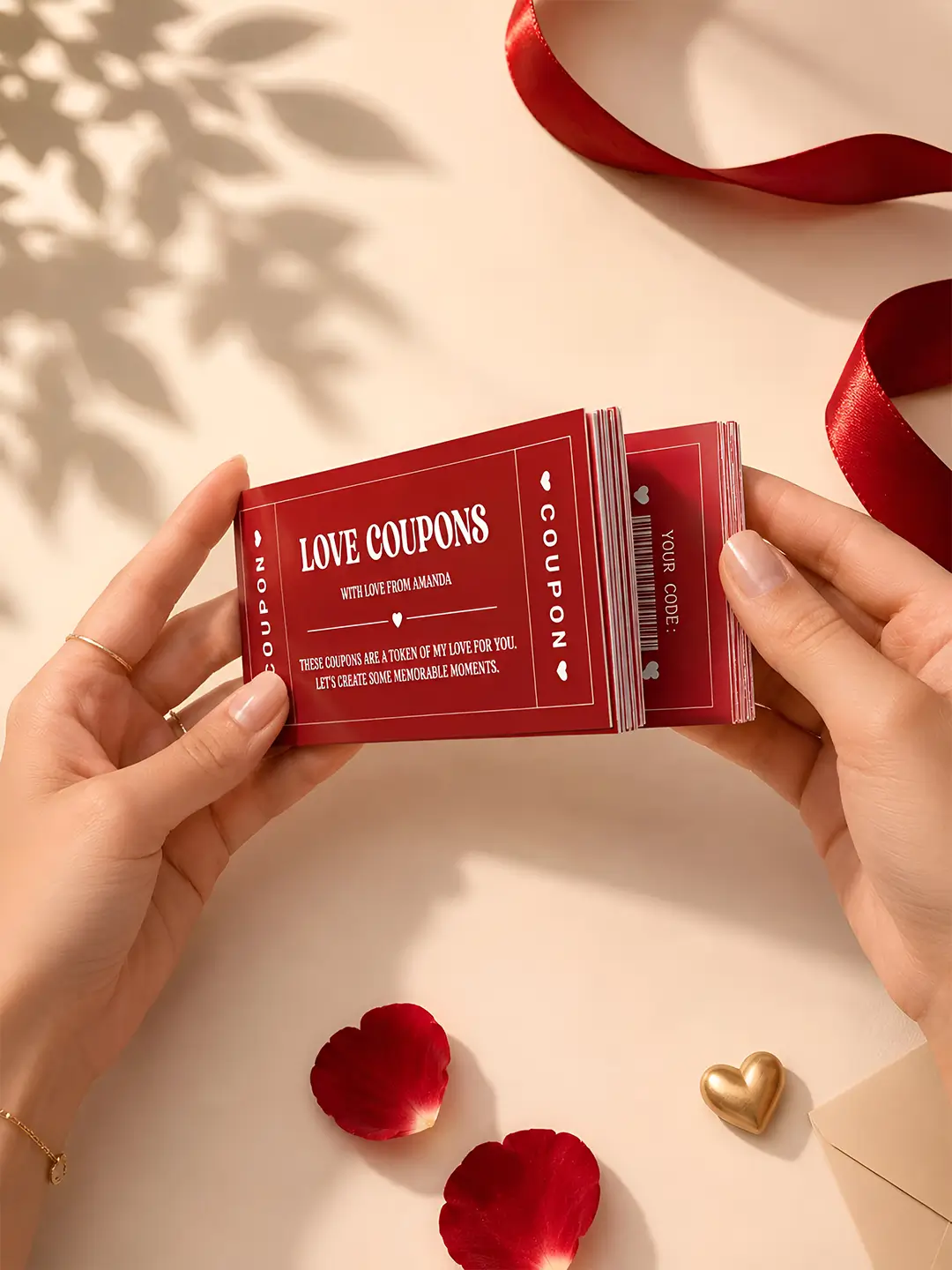 Love Coupons – 30 Romantic Vouchers for Your Loved One | Personalized Love Coupon Book