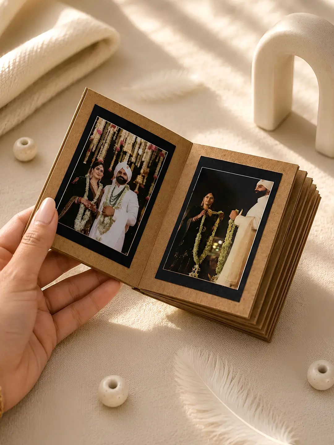 Love Mini Photo Album | Personalized Photo Book with 20 Photos | Handmade Memory Gift