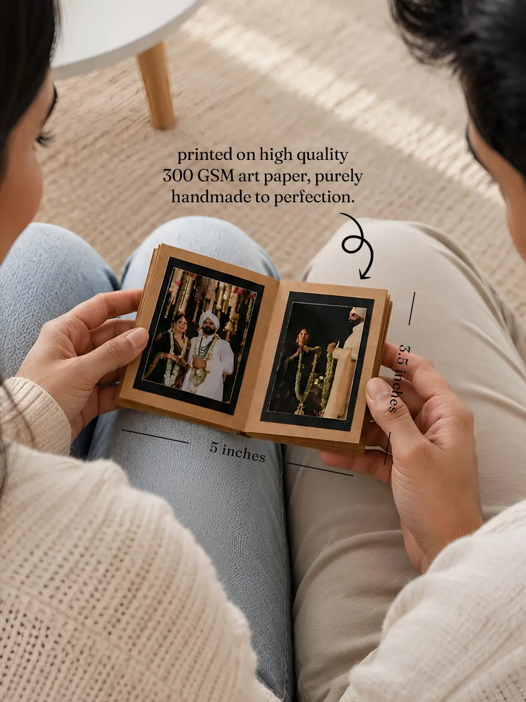 Love Mini Photo Album | Personalized Photo Book with 20 Photos | Handmade Memory Gift