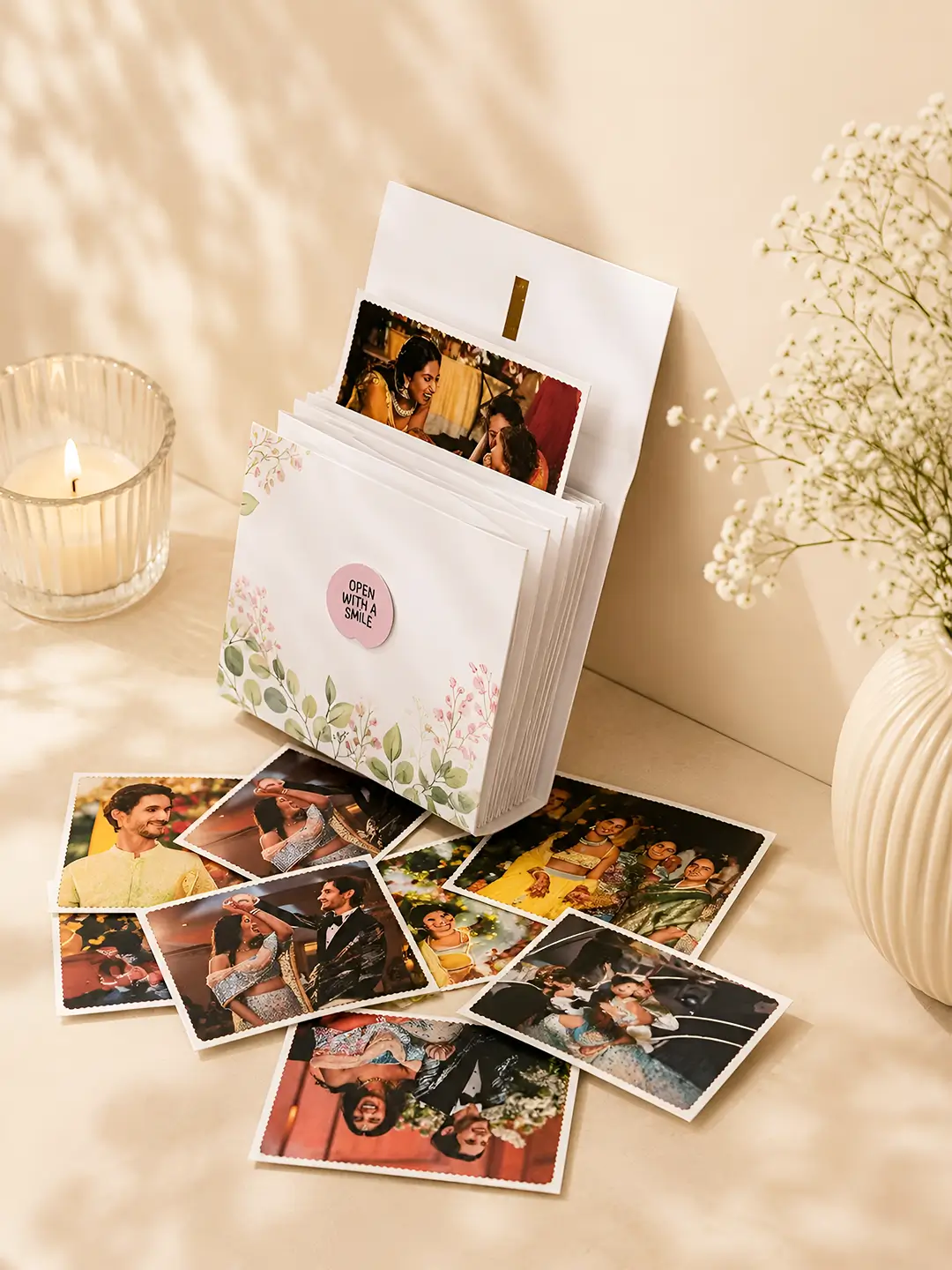 Love Note Mailing Bag Card – Personalized 15 Photo Memory Greeting Card for Any Occasion