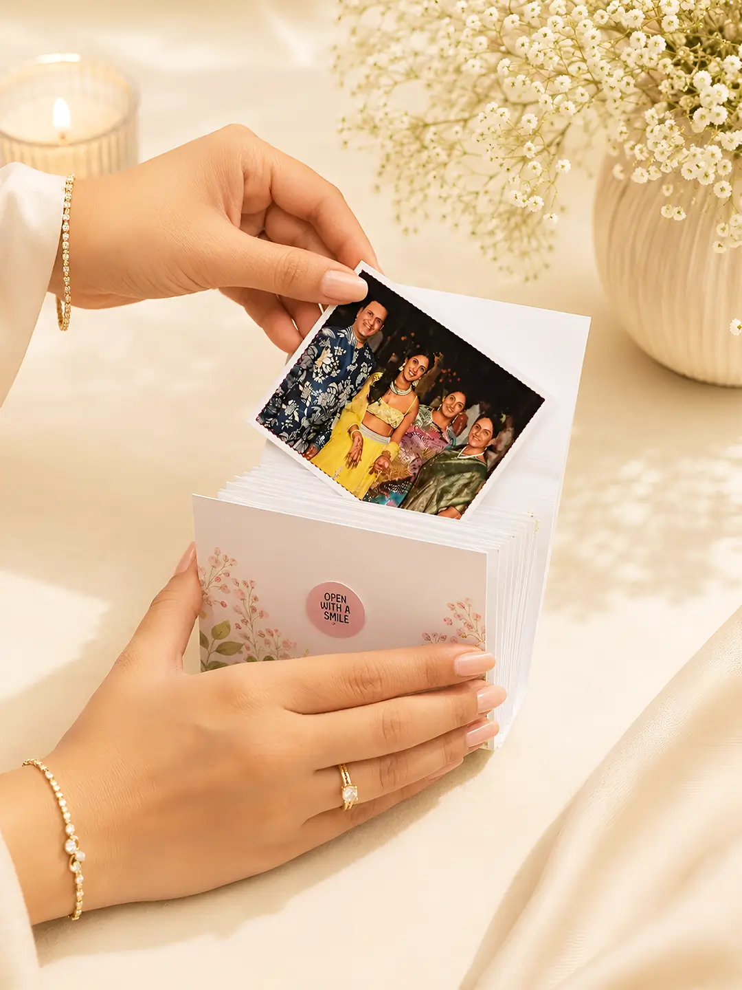 Love Note Mailing Bag Card – Personalized 15 Photo Memory Greeting Card for Any Occasion