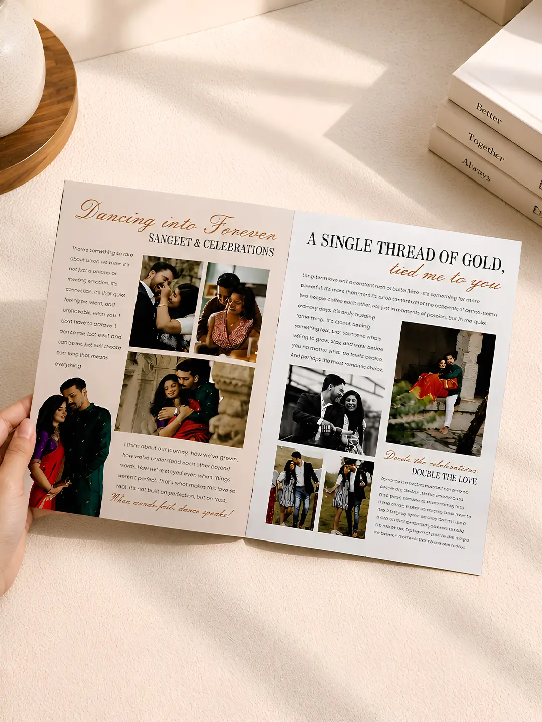 Marriage Magazine – Custom 8-Page A4 Couple Magazine | Unique Wedding & Anniversary Gift