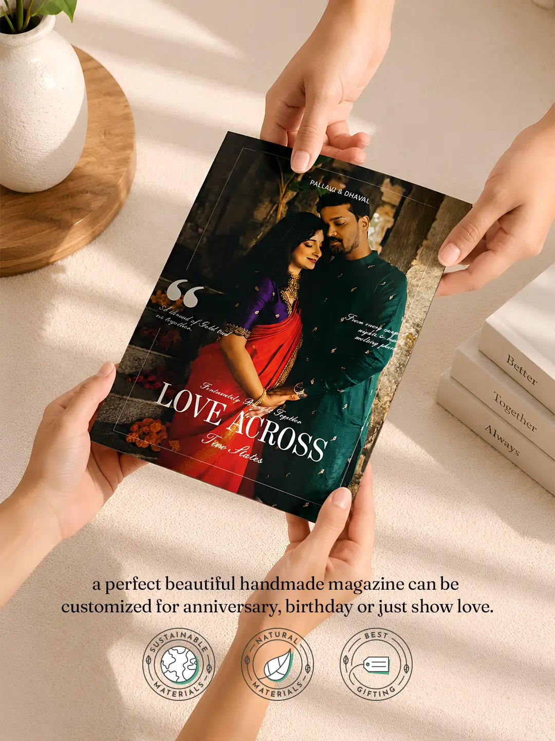 Marriage Magazine – Custom 8-Page A4 Couple Magazine | Unique Wedding & Anniversary Gift