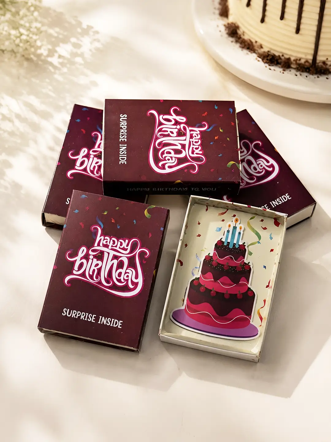 Birthday Cake Matchbox Fridge Magnet – Happy Birthday Surprise Gift Magnet