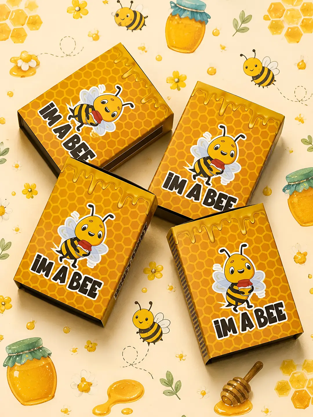 Honey Bunny Matchbox Fridge Magnet – Cute Bee & Honey Love Gift Magnet