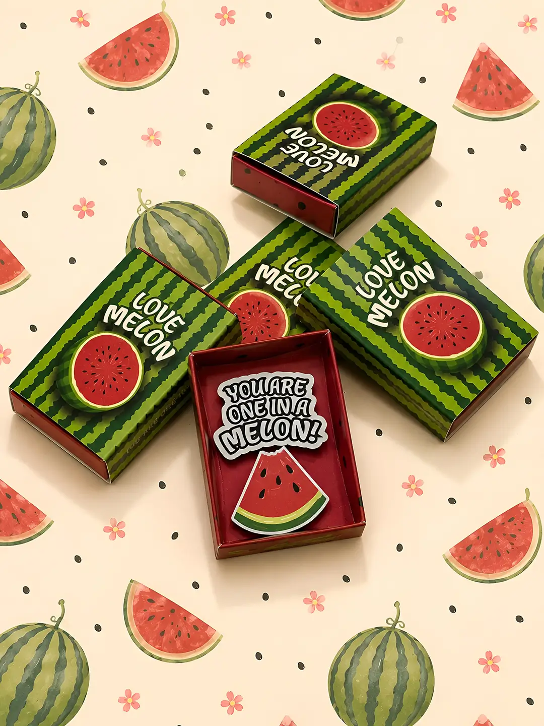 Watermelon Matchbox Fridge Magnet – Cute Sliding Mini Matchbox Magnet | Fun Kitchen Decor & Gift