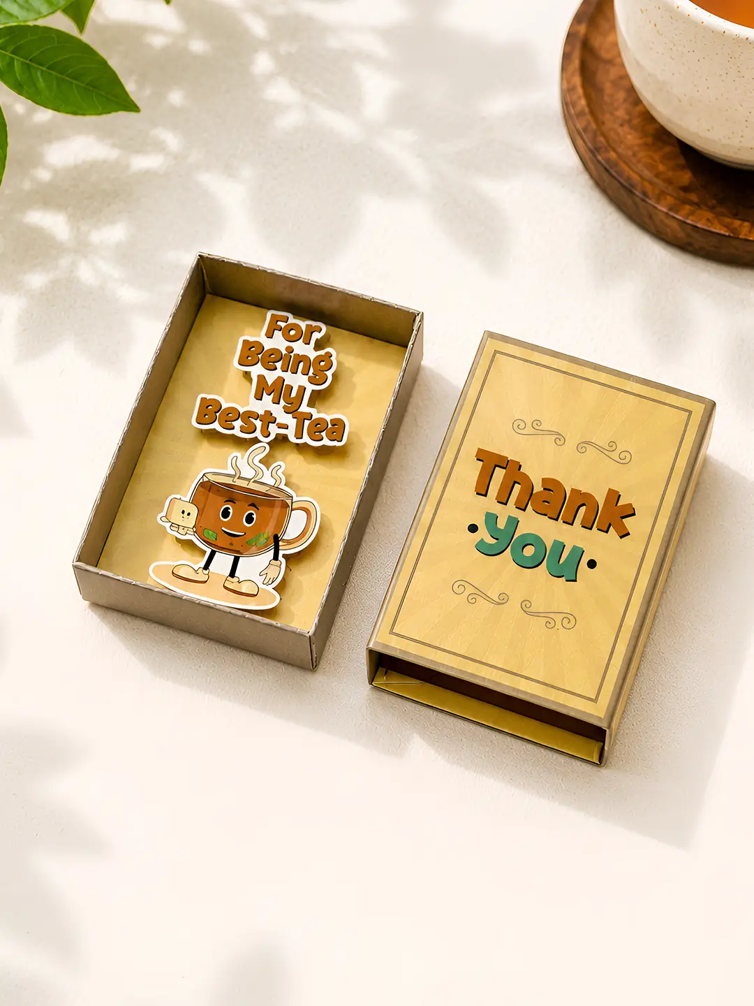 Thank You Best-Tea Matchbox Fridge Magnet – Cute Bestie Appreciation Gift