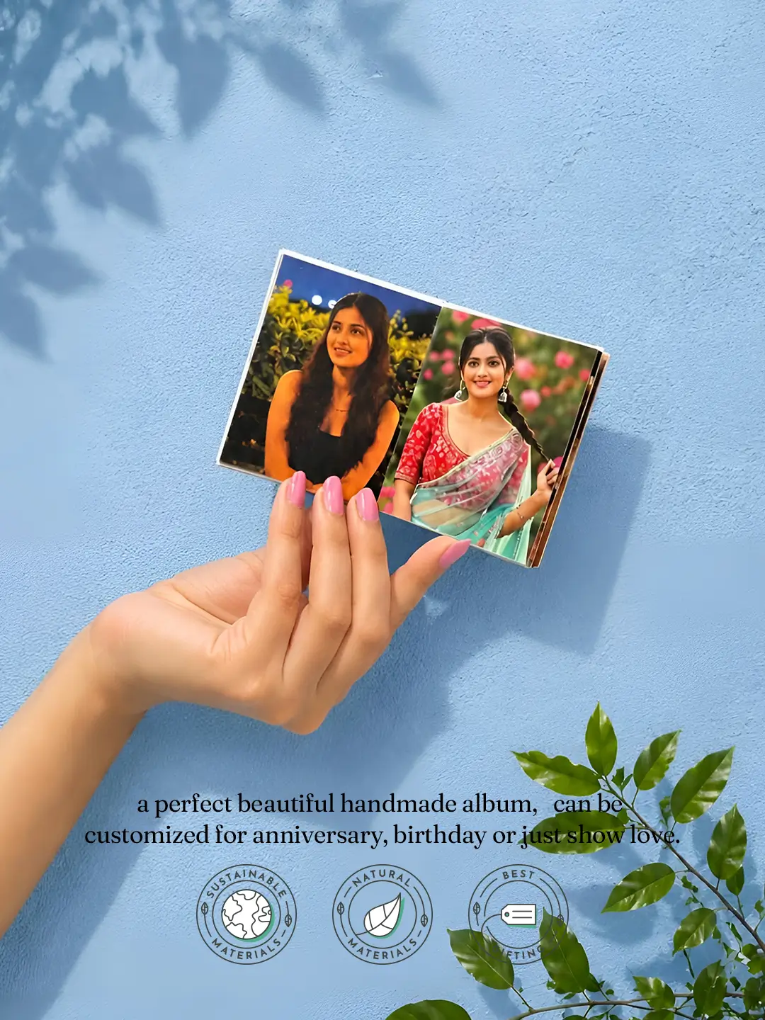 Medium Birthday Full Photo Album – Personalized 12-Photo Birthday Gift Album