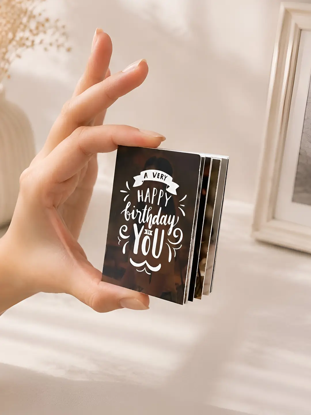 Medium personalized full photo album with custom cover and 12 photos