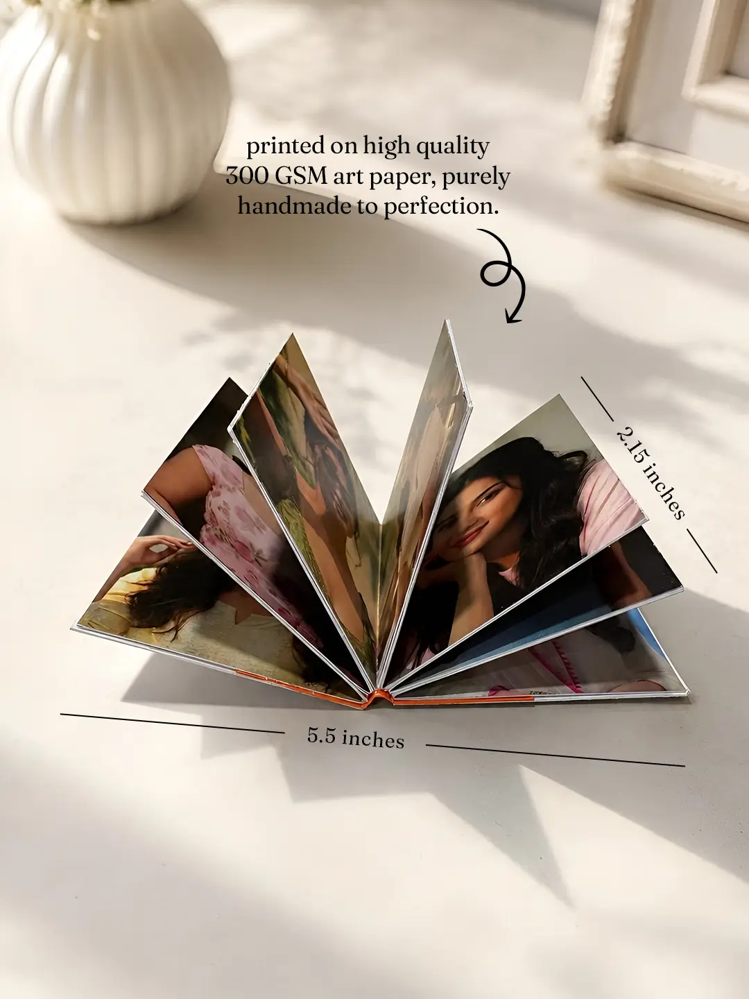Medium Full Photo Album – Personalized 12 Photo Album with Custom Covers