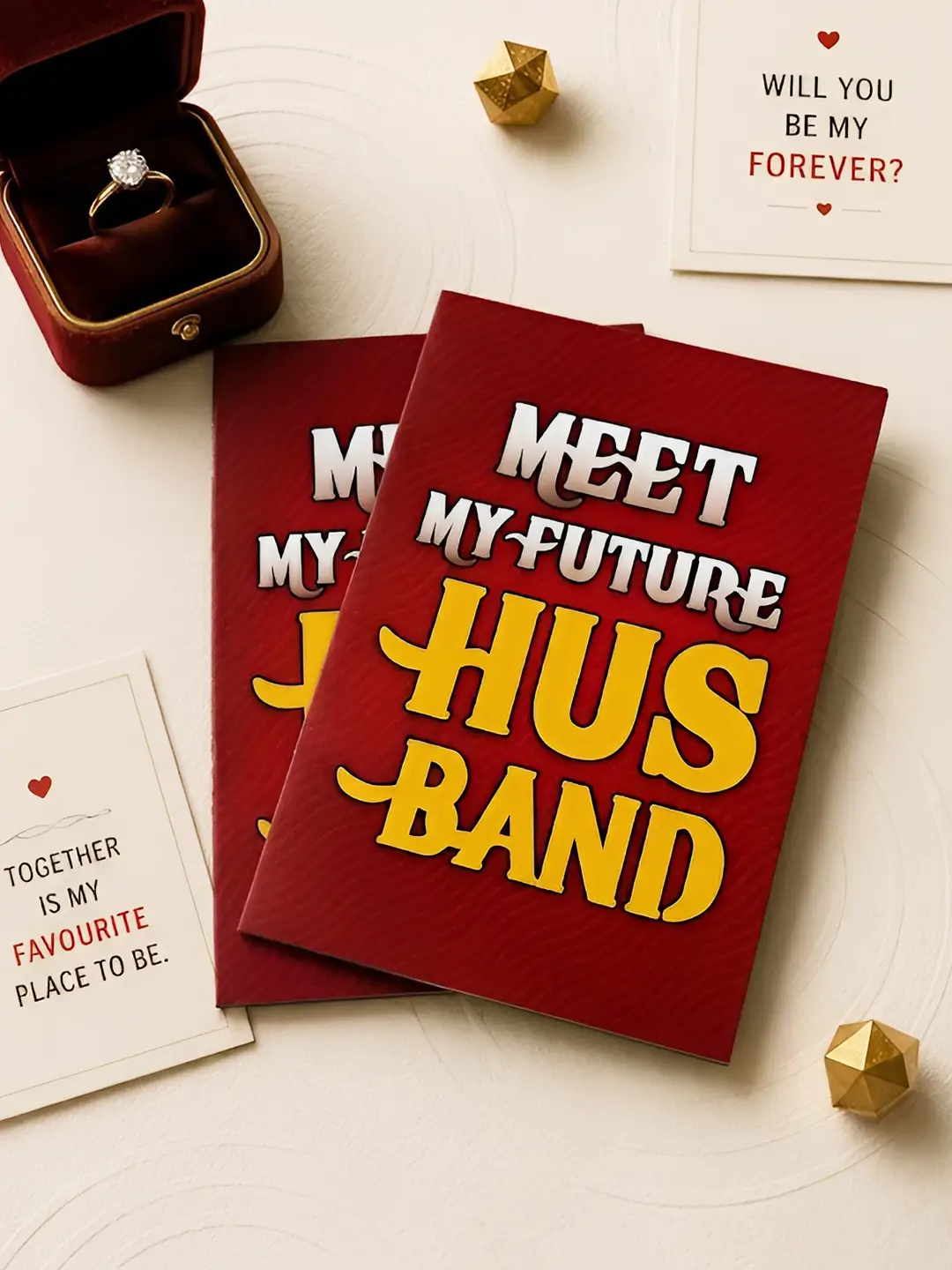 Meet My Future Husband Mirror Card – Romantic Surprise Greeting Card for Fiancé & Boyfriend