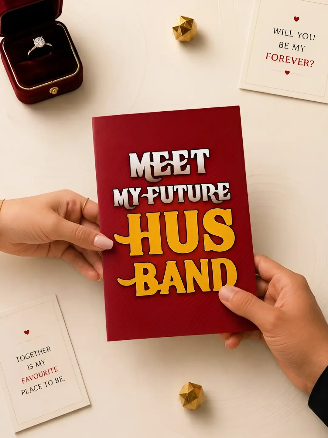 Meet My Future Husband Mirror Card – Romantic Surprise Greeting Card for Fiancé & Boyfriend