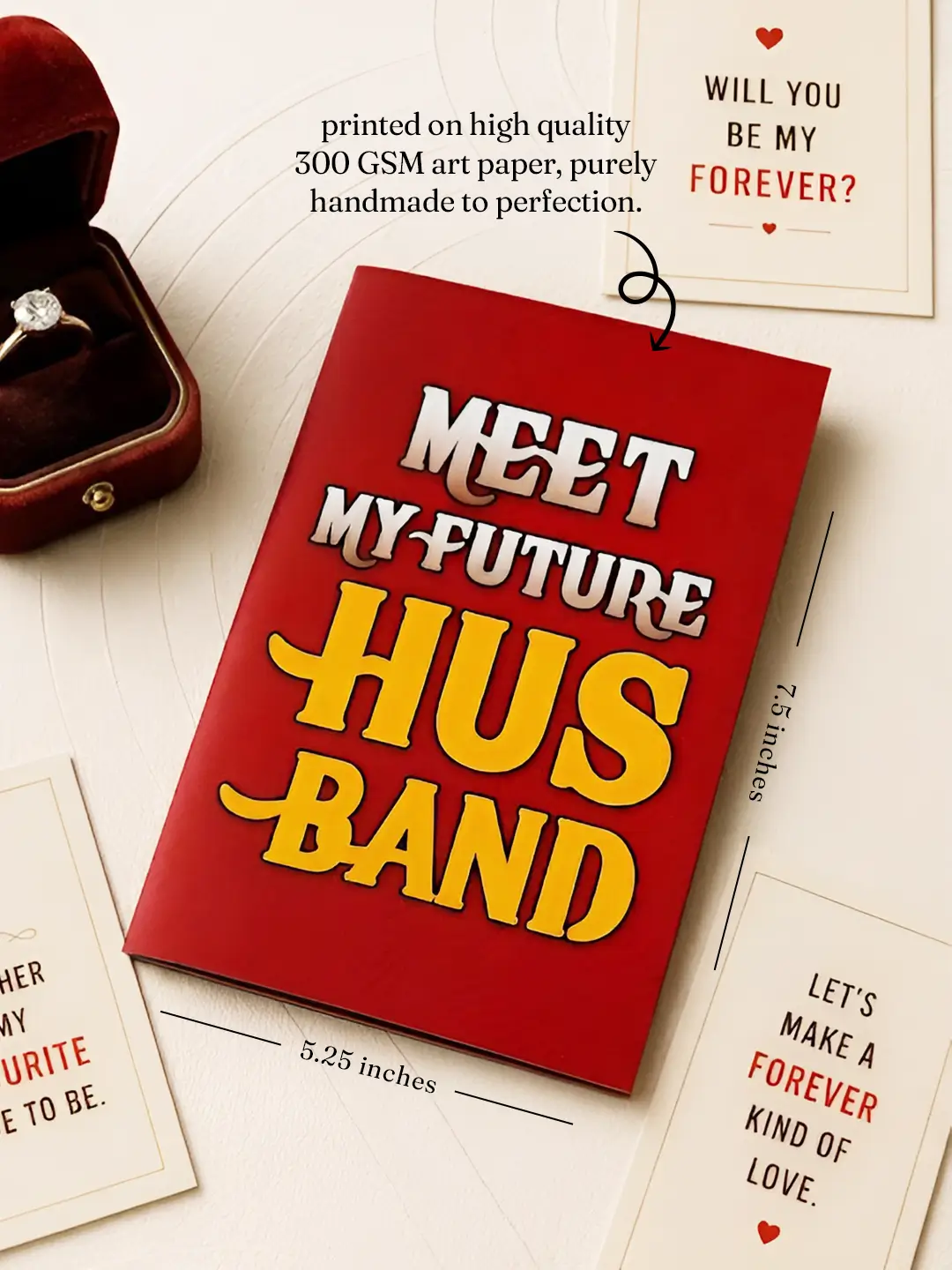 Meet My Future Husband Mirror Card – Romantic Surprise Greeting Card for Fiancé & Boyfriend