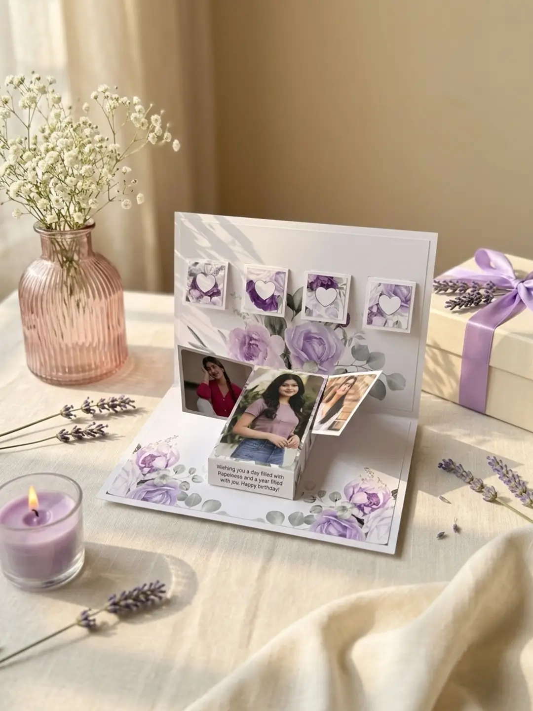 Memory Lane Photo Card – Personalized 9 Photo Greeting Card for Every Occasion