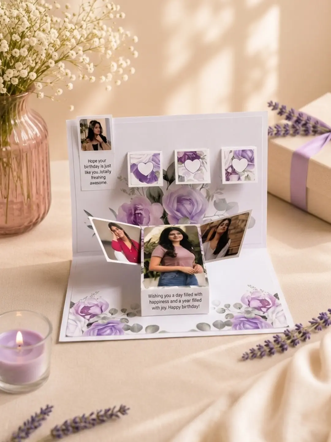Memory Lane Photo Card – Personalized 9 Photo Greeting Card for Every Occasion