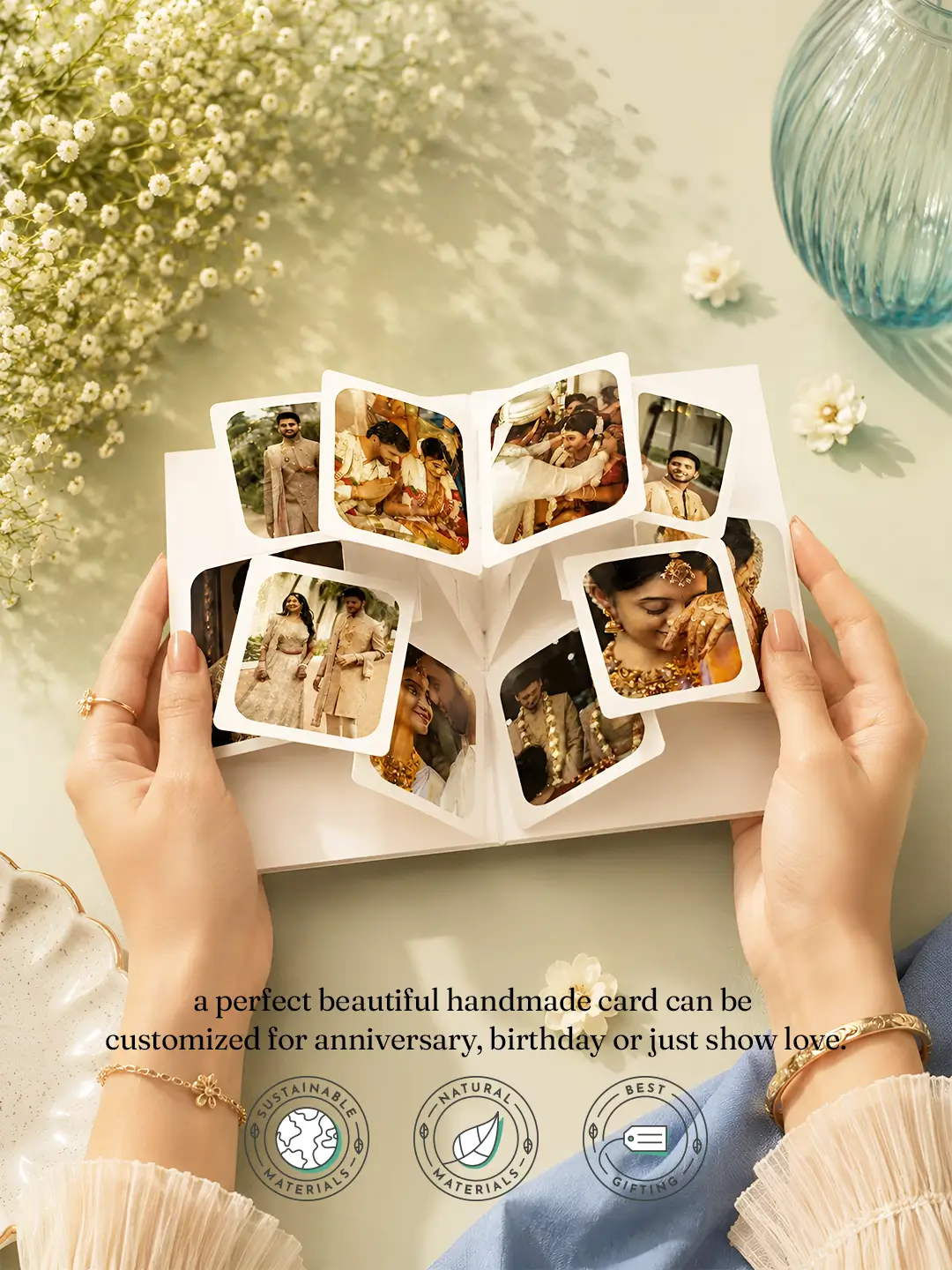 Photo Popup Card – Personalized 12 Photo Pop-Up Greeting Card for Every