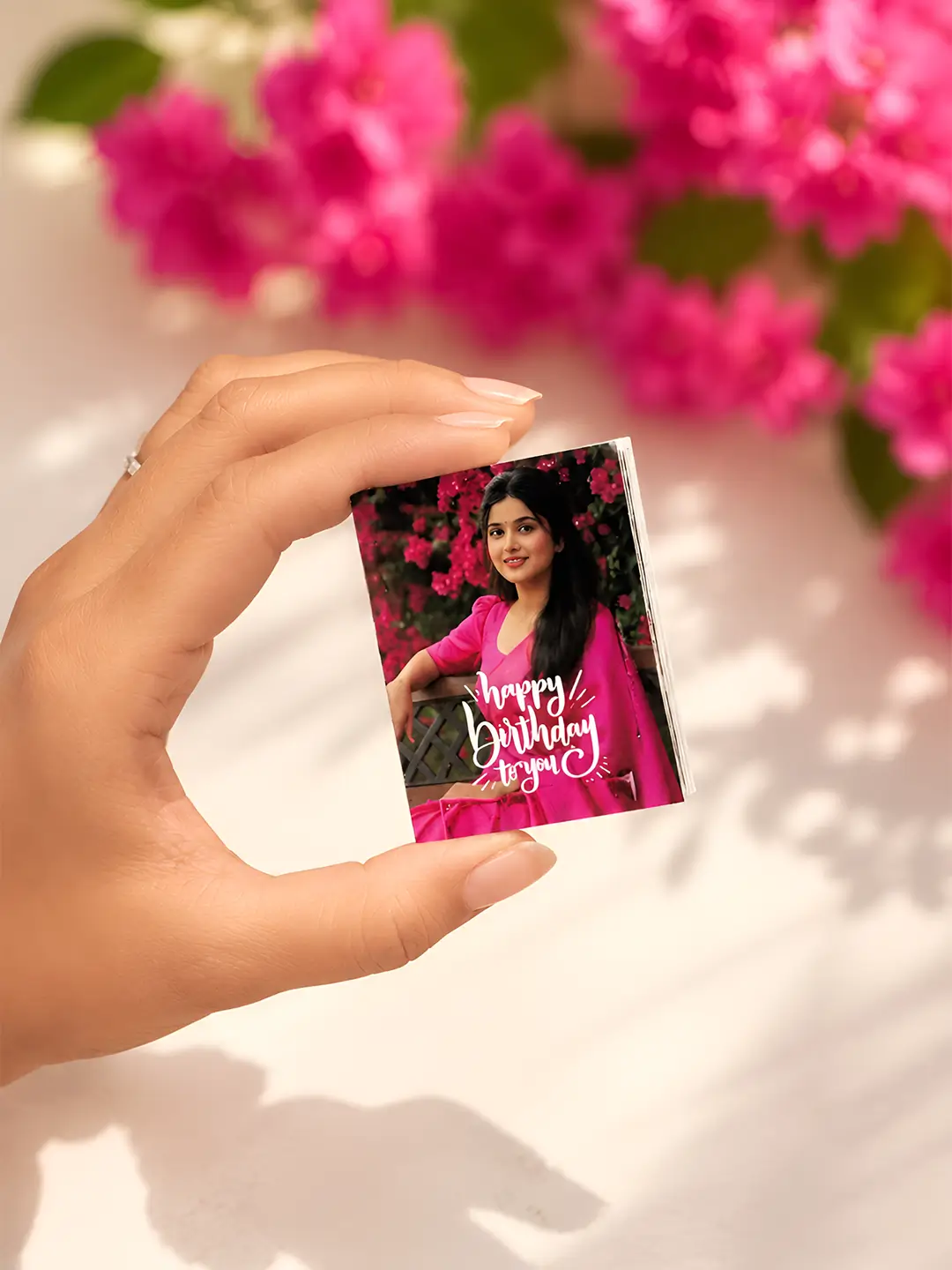 Pocket Full Photo Album personalized with 20 photos and custom cover