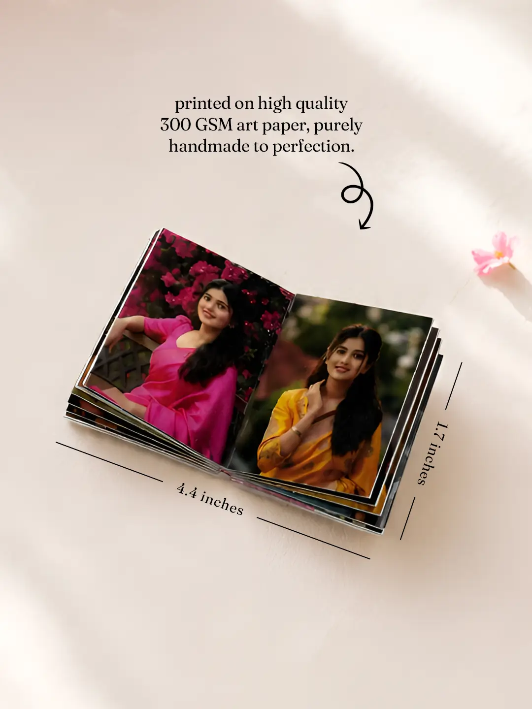 Pocket Full Photo Album – Personalized 20 Photo Mini Album with Custom Cover