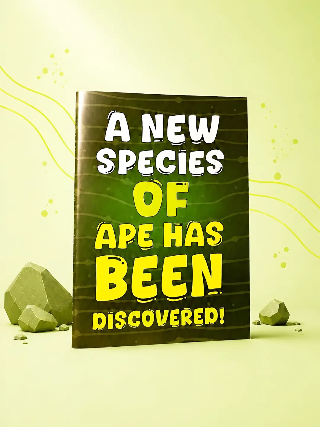 Prank Mirror Card featuring a funny new species of ape mirror greeting