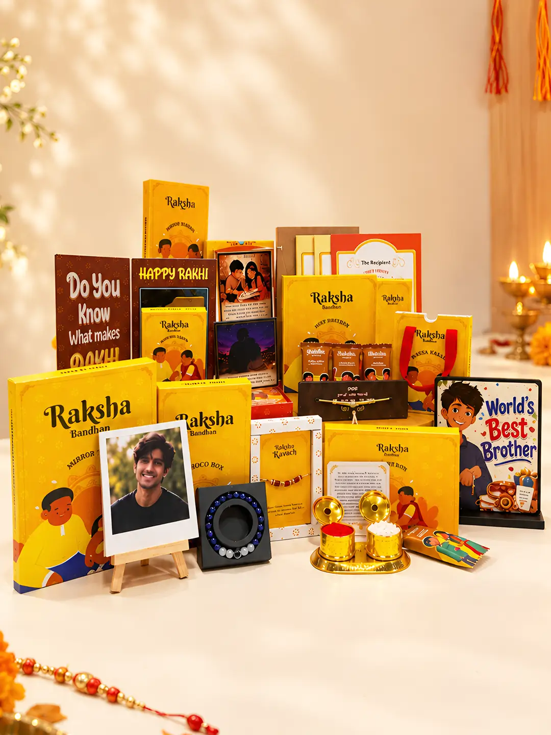 Premium Rakhi Hamper for Brother with 11 Customized Gifts