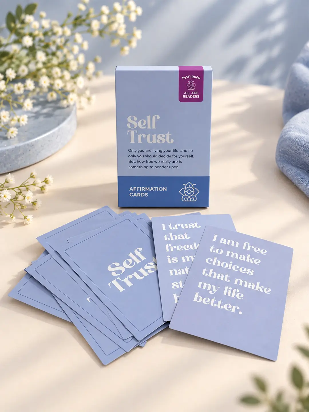 Self Trust Affirmation Cards – 40 Inspirational Cards for Confidence & Positive Thinking