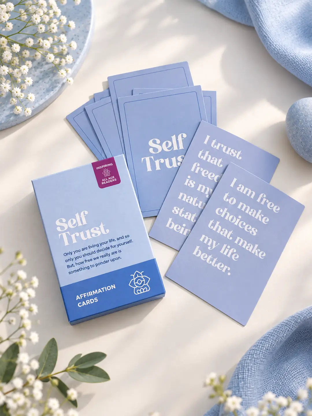 Self Trust Affirmation Cards – 40 Inspirational Cards for Confidence & Positive Thinking