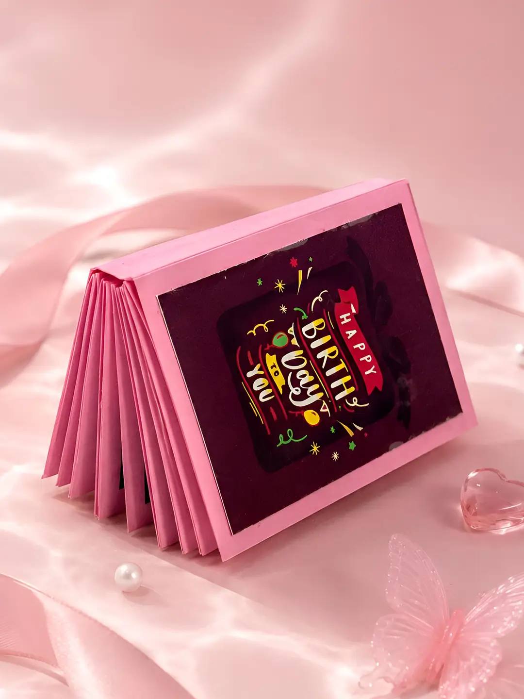Soft Birthday Photo Album – Personalized 20 Photos Gift with Custom Front & Back Cover