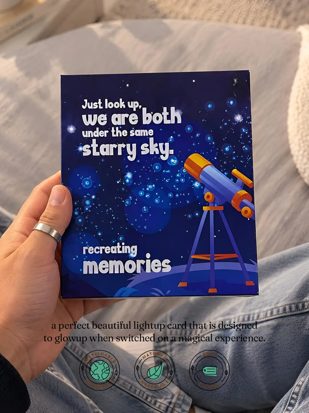 Starry Nights Lightup Card – Glow Up Box Card for Couples & Romantic Gifting