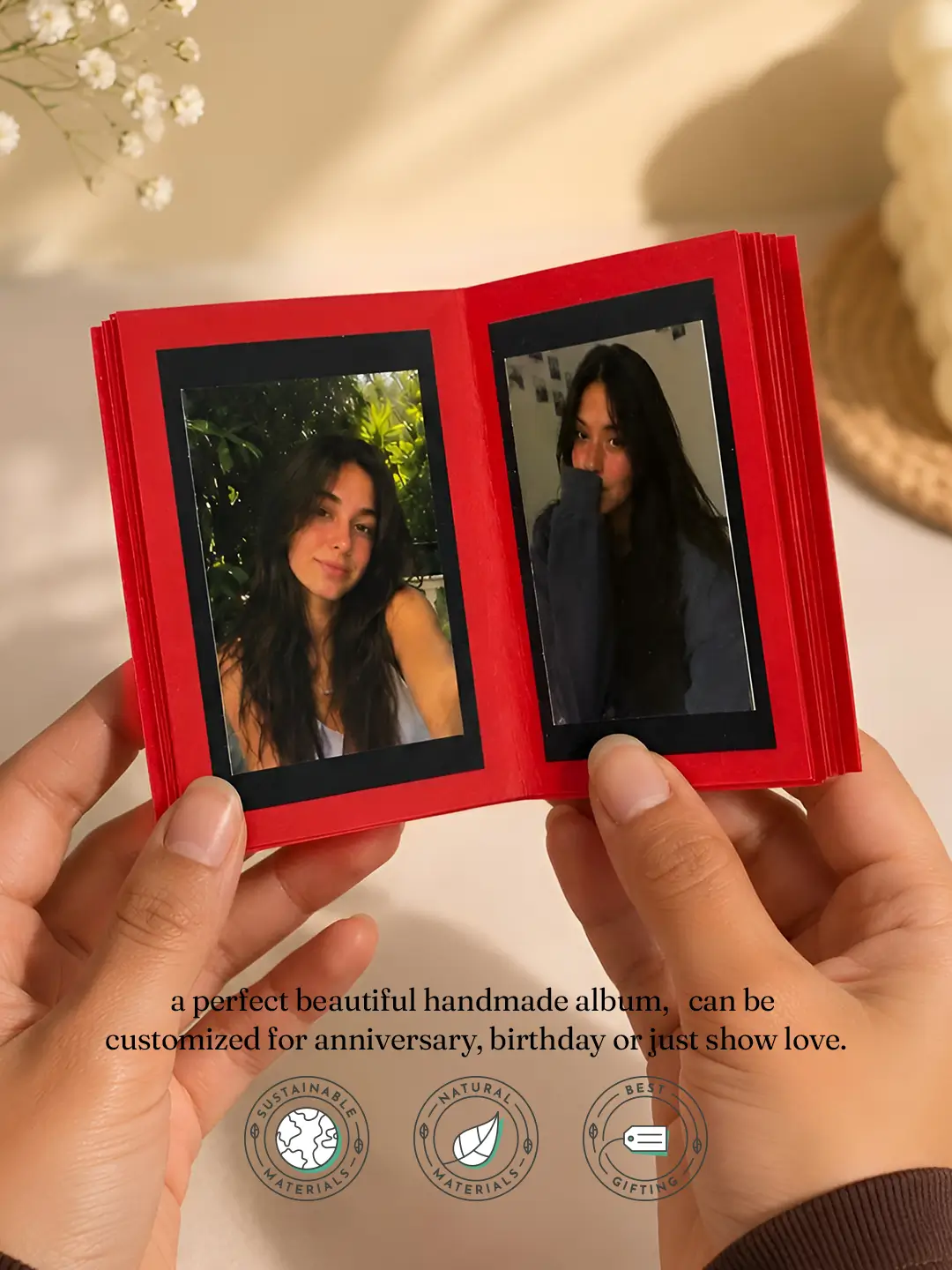 Strong Personality Handmade Photo Album – 20 Photo Memory Book | Premium Scrapbook Gift for Couples, Friends & Family