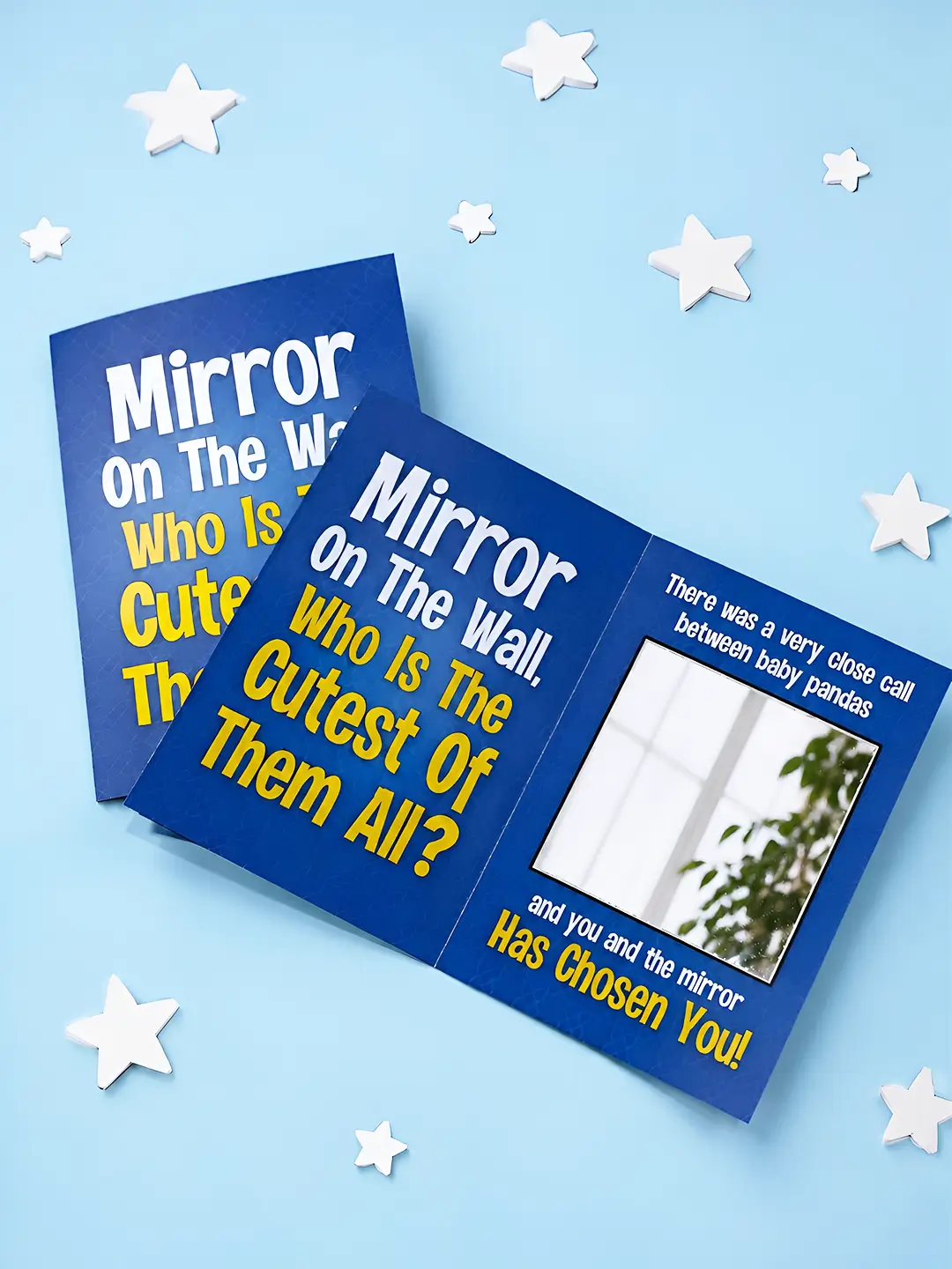 The Enchanted Mirror Mirror Card – “Who Is the Cutest?” Cute Surprise Greeting Card with Mirror