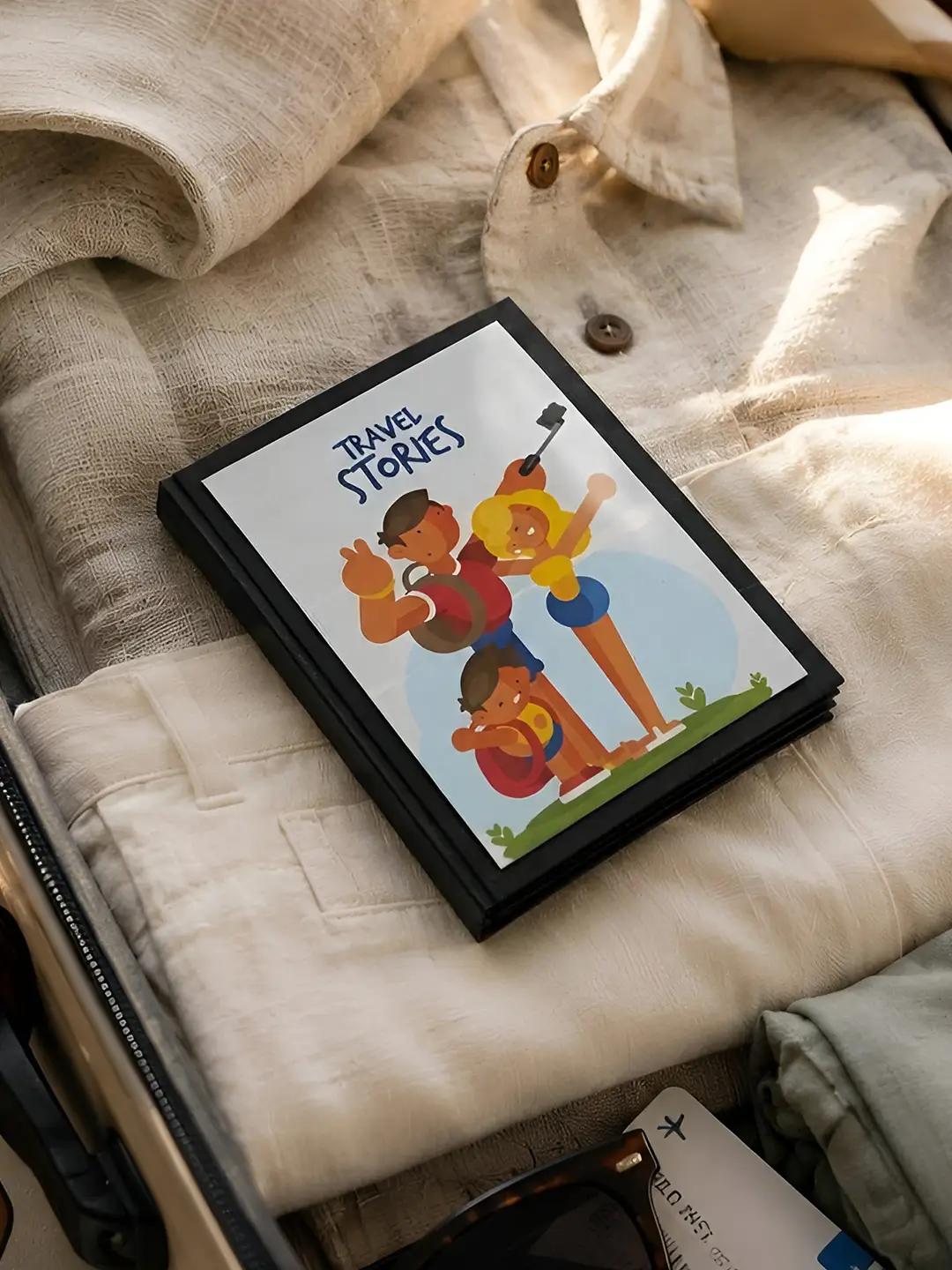 Travel Stories Photo Album – Personalized 20 Photo Travel Album with Custom Covers