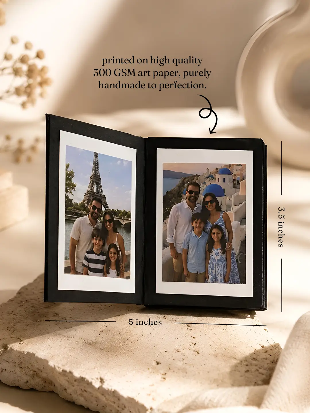 Travel Stories Photo Album – Personalized 20 Photo Travel Album with Custom Covers