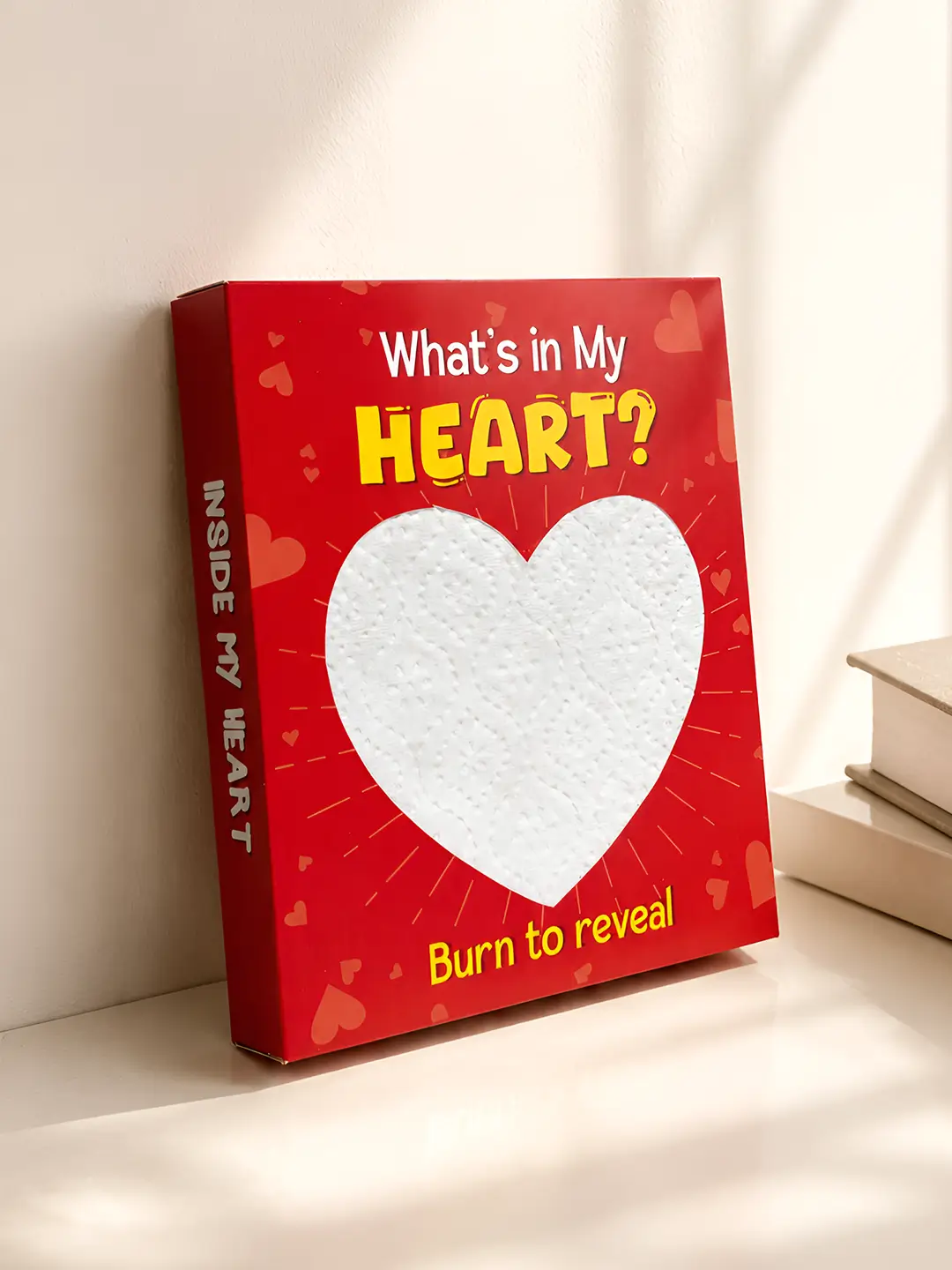 What Is in My Heart Burnout Fire Card – Romantic Love Message Reveal Card
