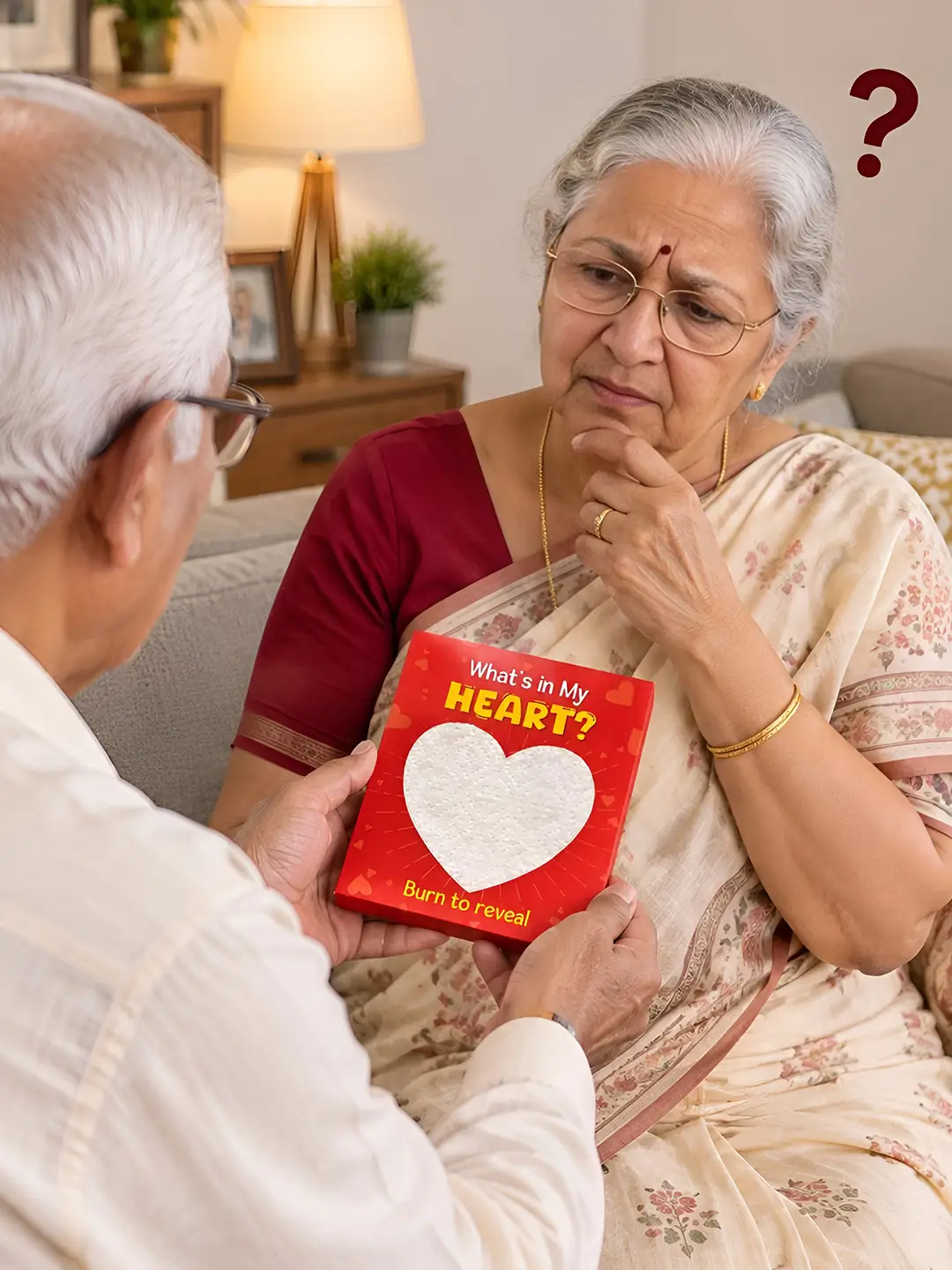 What Is in My Heart Burnout Fire Card – Romantic Love Message Reveal Card