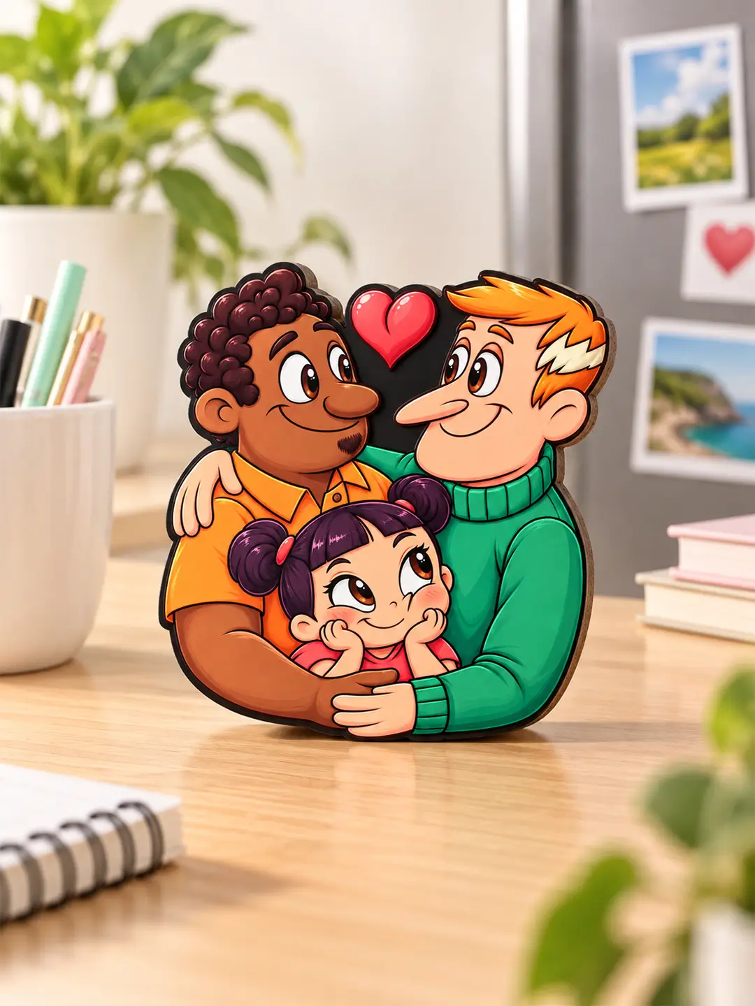 With Pa and Grandpa Fridge Magnet made from 4mm MDF wood with strong magnetic backing