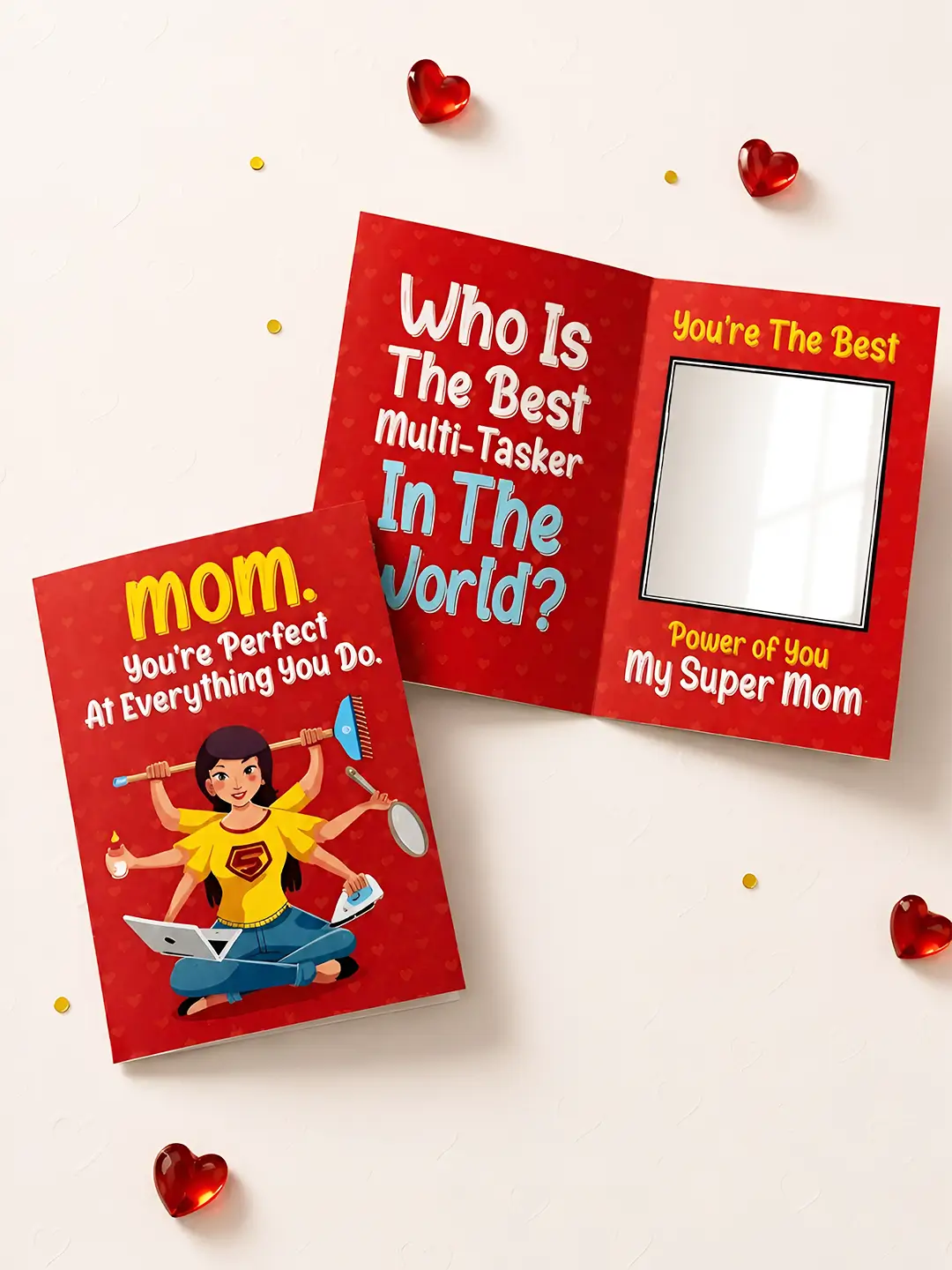 World’s Best Multitasker Mirror Card – Funny Greeting Card for Mom
