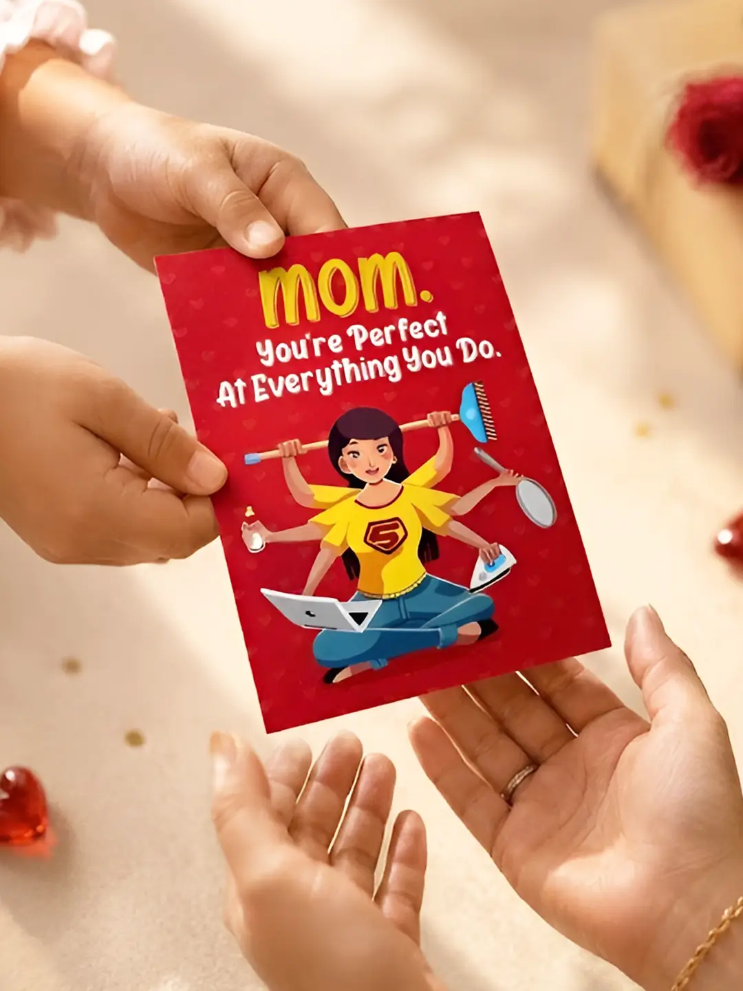 World’s Best Multitasker Mirror Card – Funny Greeting Card for Mom