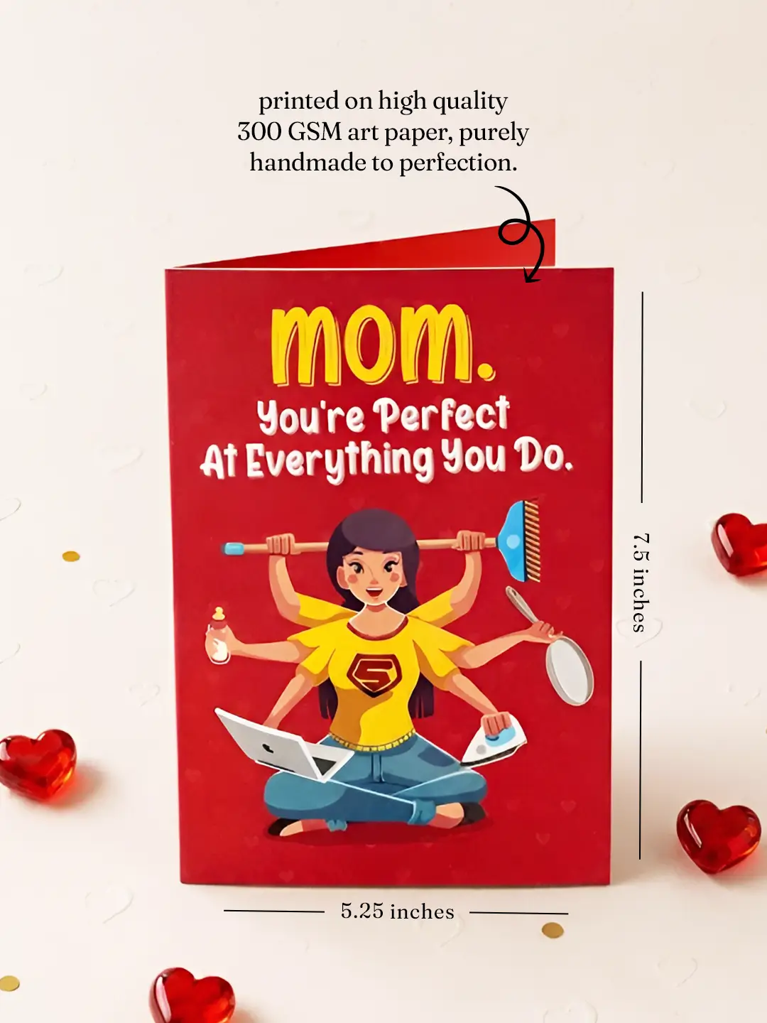 World’s Best Multitasker Mirror Card – Funny Greeting Card for Mom